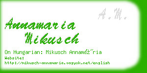 annamaria mikusch business card